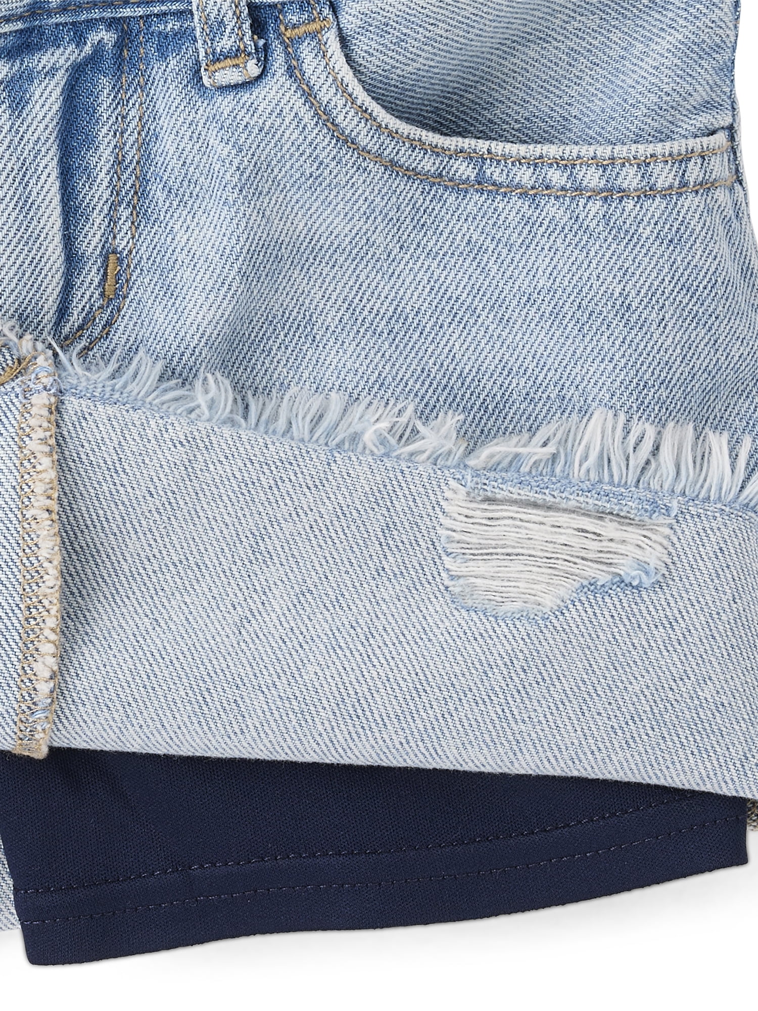 The Children's Place Girls Pull On Ripped Denim Skort, Sizes 4-16