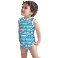 Kuilepa UnisexBaby Dolphin Print Baby Bodysuits,Sleeveless For Boys