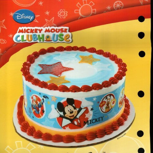 Mickey Mouse Designer Prints Edible Cake Side Border Image Walmart Com Walmart Com