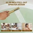 thumbnail image 5 of CASAINC 2 Handle Roman Bathroom Tub Faucet with Handheld Sprayer, Brushed Gold, 5 of 7