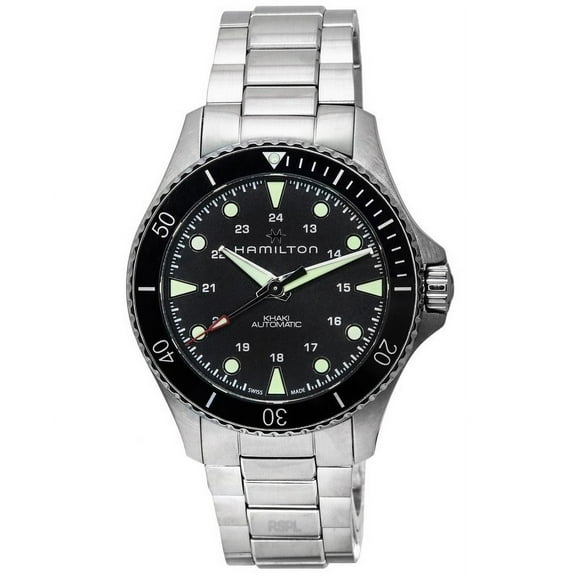 Hamilton Khaki Navy Scuba Black Dial Automatic Diver's H82515130 300M Men's Watch