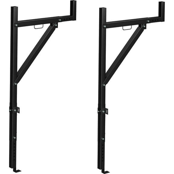 EastVita Ladder Rack for Pickup Load 250 lbs,44.5-49.5" Adjustable Height, 19"-34 "Retractable Width Steel Ladder Rack for Truck,Ladder Stand,for Kayak, Surfboard