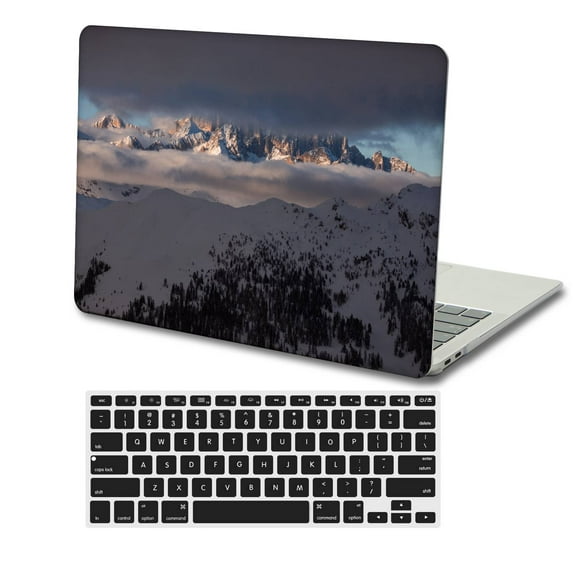 KSK KAISHEK Hard Shell Case Cover Compatible with New MacBook Air 13 inchs with Retina Display & Touch ID USB Type-C + Black Keyboard Cover Model: A2337 m1 A2179 A1932 (Sky Series 0324)