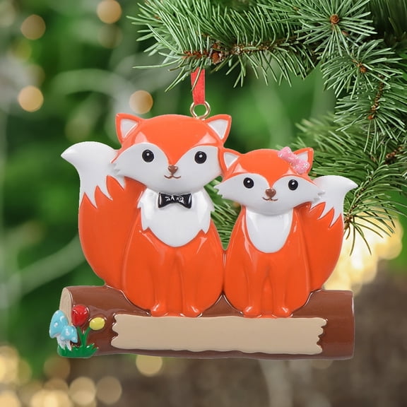 Maxora Personalized Ornaments Customized Christmas ornament Fox Couple Free Customize