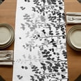 thumbnail image 5 of Black Leaves Table Runner, Summer Botanical Washable Cotton Linen Table Runners 90 Inches Long, Dresser Scarf Runner for Dining/Coffee/Kitchen/Hallway Tables 13''x90'' Farmhouse Abstract Art, 5 of 9