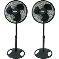 Lasko Products 16" Oscillating Stand Fan, Black  2521, 2 pack