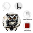 thumbnail image 4 of Honeii Whimsical Owl On Branch Print Elegant Bone China Decorative Plate, Porcelain Plate,Art Crafts,Ceramic Ornaments for Home Office Wall Decor-8in, 4 of 6