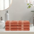 thumbnail image 2 of Meadowcove Rayon from Bamboo and Cotton Blend Solid 6-Piece Hand Towel Set , Salmon by Blue Nile Mills, 2 of 5