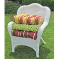 thumbnail image 1 of Outdoor Wicker U Shape Cushion w Print Fabric (Skyworks Multi), 1 of 5