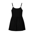 thumbnail image 4 of Craaazy Womens Solid Color Spaghetti Strap Tank Tops Casual Summer Scoop Neck Blouse with Eyelet Detail Ruffled Hem Trendy Tees for Daily Wear, Summer Beach, 4 of 5