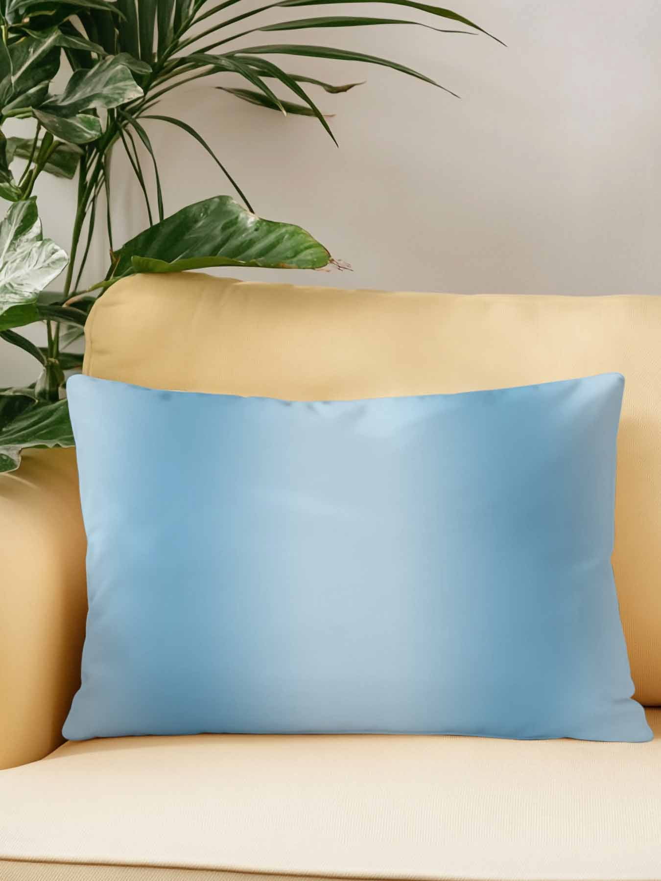 Outdoor Pillows Waterproof, Blue Ombre Bedding Throw Pillows with Insert for Couch Sofa Bed, Modern Abstract Art Farmhouse Gradient 12x20 Inch Pillowcases Decorative Camping Patio Pillow Set of 1