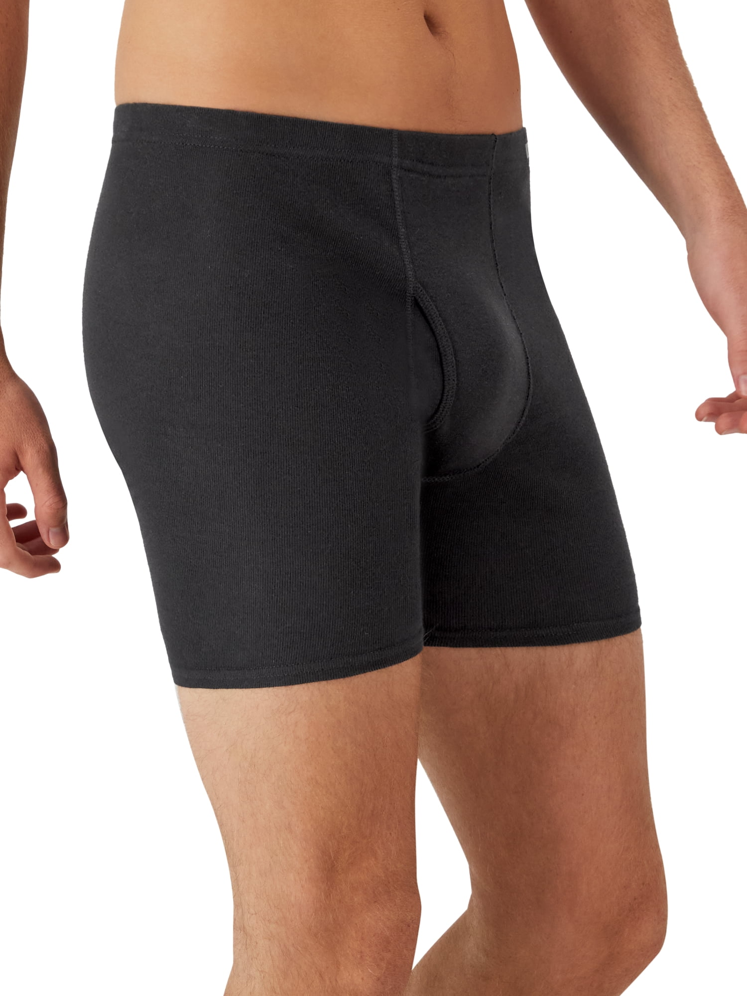 Hanes Men's Value Pack Covered Waistband Boxer Briefs, 6