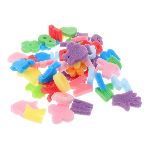 YOSADIER 1 Set Heart Shaped Sponges Assorted Color DIY Art Creation for Family Bonding Time
