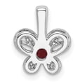thumbnail image 4 of 925 Sterling Silver Created Ruby Necklace Charm Pendant Birthstone July, 4 of 8