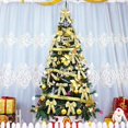 thumbnail image 6 of PEIBang Gold Glitter Wired Ribbon for Christmas Tree Gift Wrapping Wreath Decorations, 6 of 8