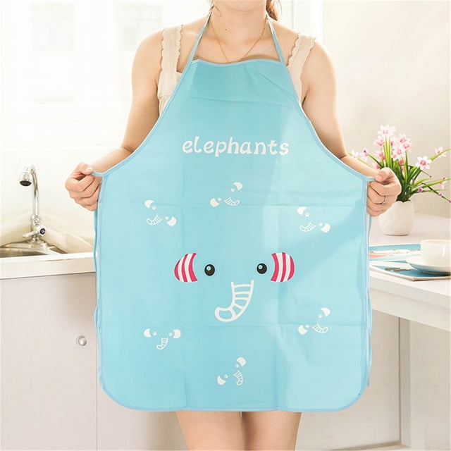 Agiferg Women Waterproof Cartoon Kitchen Cooking Pvc Bib Apron