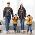 thumbnail image 2 of Family Pullover Sweatshirt Tops Long Sleeve Round Neck Casual Shirt Alphabet Embroidery Mommy Daddy and Me Family Matching Clothes Outfits, 2 of 6