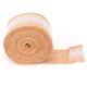 thumbnail image 3 of Cinta de arpillera con encaje blanco, rollo de yute natural para decoración DIY, embalaje de regalo, 5 yardas, encaje dentado de 5 cm, 3 of 14