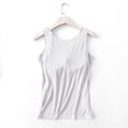thumbnail image 4 of HAPIMO Women's Yoga Tank Tops Sports Padded Seamless Double Layer Shaping Tops Solid Color Cotton Shirts for Teen Girls Summer Beach Tees Sleeveless Fitness White S, 4 of 6