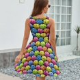 thumbnail image 6 of Multi Colored Pickleballs Sleeveless Dress Women Summer Evening Dresses Ladies Sundress, 6 of 7