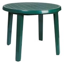 Compamia Ronda 35.5" Round Resin Patio Dining Table in Green, Grade