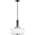 thumbnail image 2 of 6528803-710-Generation Lighting-Sea Gull Lighting-Kemal-3 Light Pendant-16 Inch wide by 18.5 Inch high-Bronze Finish-Incandescent Lamping Type, 2 of 2