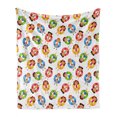 thumbnail image 1 of Summer Soft Flannel Fleece Throw Blanket, Children in the Pool on Life Swimming Summer Season Themed Cartoon Characters, Cozy Plush for Indoor and Outdoor Use, 50" x 70", Multicolor, by Ambesonne, 1 of 6