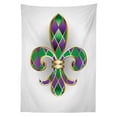 thumbnail image 3 of Ambesonne Fleur De Lis Tablecloth Rectangular Table Cover, Lily Royalty, 52"x70", Purple Green, 3 of 4