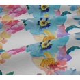 thumbnail image 4 of oneOone Cotton Jersey Light Blue Fabric Flower Watercolor Dress Material Fabric Print Fabric By The Yard 58 Inch Wide, 4 of 4
