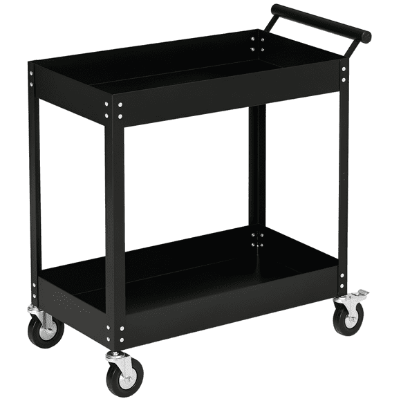 DURHAND 2 Tier Rolling Tool Cart for Garage Mechanics Warehouse 330lbs