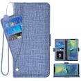 thumbnail image 1 of Huawei P20 Pro Wallet Case Huawei P20 Pro Cover Premium PU Leather Folio Flip Notebook Cover Vogue Business with Credit Slots Wallet Case for Huawei P20 Pro - Blue, 1 of 5