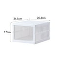 thumbnail image 5 of Luzkey Foldable Shoe Rack Sneaker Container Bin Holder Sturdy Dustproof Transparent Space Saving Sneaker Boot Container for Entryway, 5 of 5