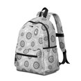 thumbnail image 2 of Sunflower White Pattern Backpack for School, Cute School Bag with Adjustable Shoulder Straps and Padded Back, 13.4"x11"x4.7", 2 of 5