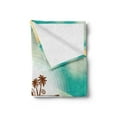 thumbnail image 2 of Summer Soft Flannel Fleece Throw Blanket, Tropical Holiday Background with Palm Tree and Sun Exotic Vacation, Cozy Plush for Indoor and Outdoor Use, 60" x 80", Orange Scarlet Teal, by Ambesonne, 2 of 5