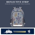 thumbnail image 5 of FORMRS Unisex School Backpack 17" Student Travel Bag with Laptop Compartment, Blue Retro Flower, 5 of 7
