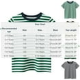 thumbnail image 2 of Cethrio Boys Cotton T-shirts, Short Sleeve Striped Soft Crew Neck Summer Tops for Boy Mint Green Size 8, 2 of 3