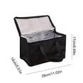 thumbnail image 3 of Roiihwy Insulated Reusable cooler bag for Frozen Foods Cold Storage, Travel Cooler Shopping Transport Hot Food Delivery, Collapsible Insulated Bags, Black, 3 of 6