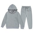 thumbnail image 4 of Bainana Girls Athletic Outfit Set Solid Color Long Sleeve Hoodies And Pants 2 Pieces Set Comfortable Sports Fall Outfits For Kids Size 2-13 Years, 4 of 6