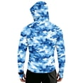 thumbnail image 7 of Havenx Sun Protection Fishing Jackets for Men Camo Long Sleeve Full Zip Coats Thumbhole Hooded Jacket Rash Guard Fishing Casual Summer Lightweight Hiking Blouse,Dark Blue L, 7 of 7