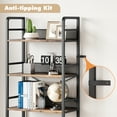 thumbnail image 4 of EDTara Tall Rustic Bookshelf, 4-Tier Bookcase With Drawers and Open Storage for Bedroom or Living Room Decor, 4 of 8