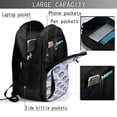 thumbnail image 4 of Pofeuu Donut with the USA Fag Print Storage Laptop Backpack with USB Charging Port[Water Resistant] College Computer Bookbag Fits, 4 of 7