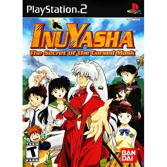 Restored Inuyasha: The Secret of the Cursed Mask (Sony PlayStation 2, 2004) Fighting Game (Refurbished)