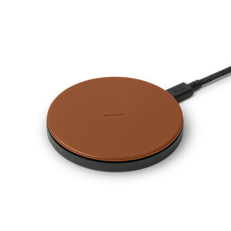 Native Union Classic Leather Wireless Charger High Speed Qi Certified 10w Handcrafted Italian Leather Charging Pad Compatible With Iphone 11 11 Pro 11 Pro Max Xs Xs Max Xr X 8 8 Plus Brown Walmart Com Walmart Com