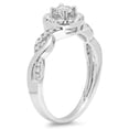 thumbnail image 2 of Dazzlingrock Collection 0.55 Carat (ctw) 14K Round Cut Diamond Swirl Bridal Halo Engagement Ring 1/2 CT, White Gold, Size 7.5, 2 of 4