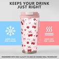 thumbnail image 4 of 18 oz(530ml) Cherry Stainless Vacuum Steel Insulated Coffee Travel Mug Cup Water Bottle Tumbler with Straw,Cherry Decor, 4 of 8