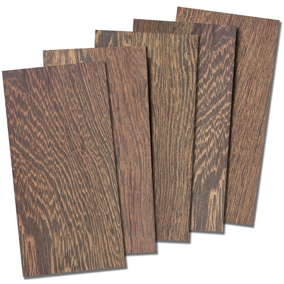 Wenge Wood Sheets 1/8" Thick, 4x8 inch Lumber Veneer Pieces Planks Thin Blank Board for Craft Decor and Art by