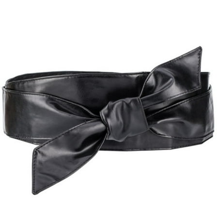 Hot leisure Comfortable Women Sash Belt Wide Leather Soft Self Tie Bowknot Band Wrap Plus Size
