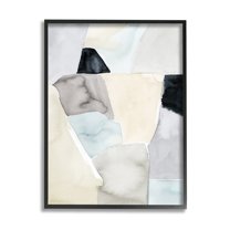 Stupell Industries Abstract Rock Shapes Beige Brown Blue,16 x 20,Designed by Grace Popp