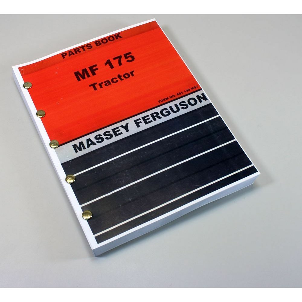 Massey Ferguson Mf 175 Tractor Parts Catalog Manual Exploded Views For