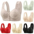 thumbnail image 2 of Seamless Front Closure Bras for Women with Support Wireless Bralettes Everyday T Shirt Bras Comfort Full Coverage Bra, 2 of 6
